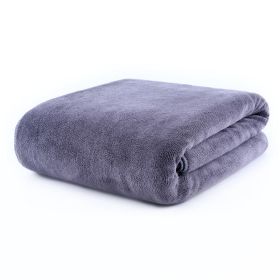 Large Cotton Absorbent Quick Drying Lint Resistant Towel (Option: Grey-150x200cm)