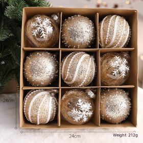 Christmas Ball Decorations Colorful Solid Color Sequined Tree Pendant (Option: Primary Color C Style 8cm9)