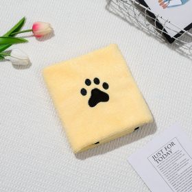 Dog Cat Quick-drying Bath Towel Soft Absorbent Coral Fleece Pet Bath Towel (Option: Yellow-50 √ó 90)