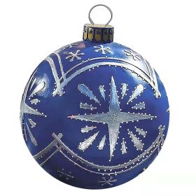 Inflatable Decoration Ball Courtyard Balloon Atmosphere With Lights Christmas Decorating Ball (Option: Blue Rice-60cm)