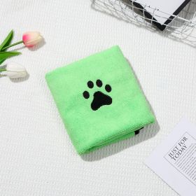 Dog Cat Quick-drying Bath Towel Soft Absorbent Coral Fleece Pet Bath Towel (Option: Green-50 √ó 90)