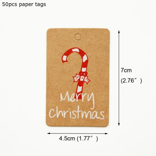 Kraft Paper Christmas Hang Tag Set Party Card