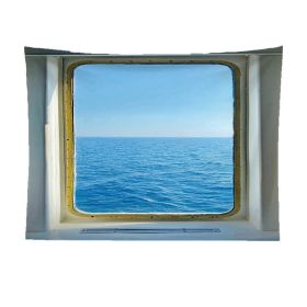 False Window Window Scenery Background Cloth (Option: Lonely island-130x150cm)