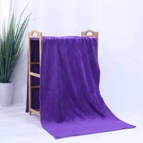 Microfiber Thickened Car Wash Cleaning Towel Beauty Salon Bath Towels (Option: Deep Purple-400g 60x180cm)